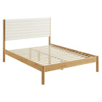 Feather Oak / Channel Tufted Boucle Solid Wood