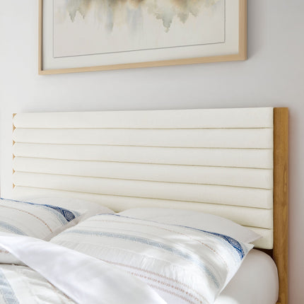 Modway MOD-7197 Olea Channel Tufted Boucle Solid Wood Full Platform Bed Modway