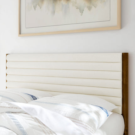 Modway MOD-7197 Olea Channel Tufted Boucle Solid Wood Full Platform Bed Modway