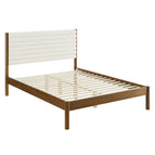 Feather Walnut / Channel Tufted Boucle Solid Wood