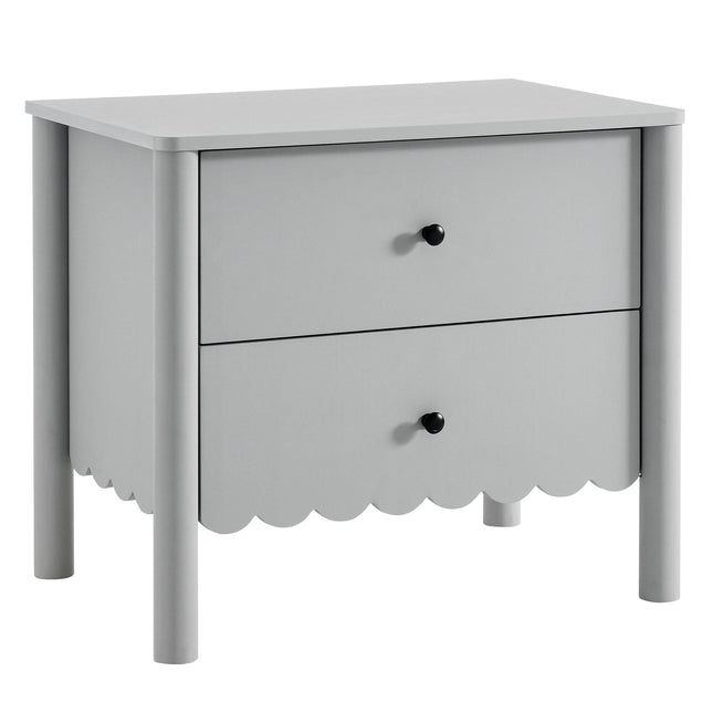 Modway MOD-7206 Emmeline Scalloped 2-Drawer Nightstand Modway