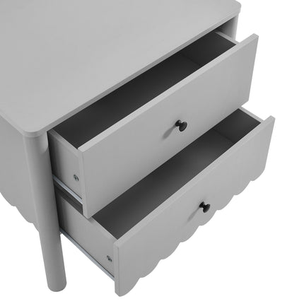 Modway MOD-7206 Emmeline Scalloped 2-Drawer Nightstand Modway
