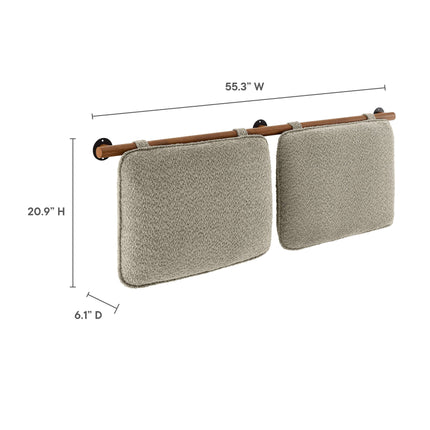 Modway MOD-7211 Anela Wall-Mounted Chenille Upholstered Full Headboard Modway
