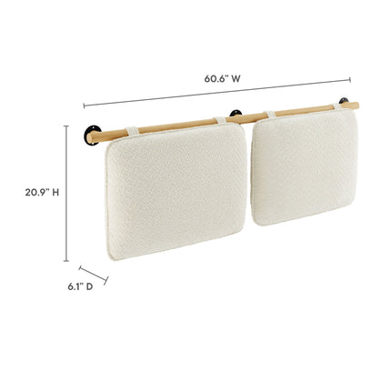 Modway MOD-7212 Anela Wall-Mounted Chenille Upholstered Queen Headboard Modway