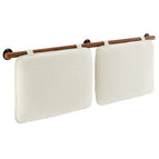 Cream Walnut / Chenille Upholstered