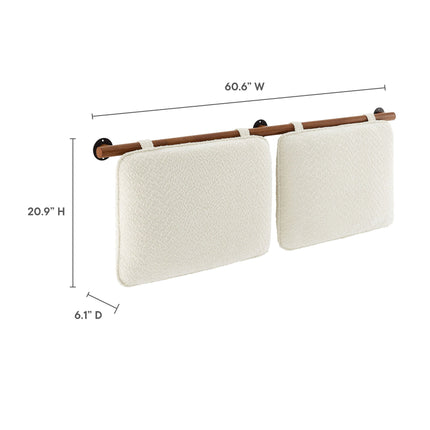 Modway MOD-7212 Anela Wall-Mounted Chenille Upholstered Queen Headboard Modway