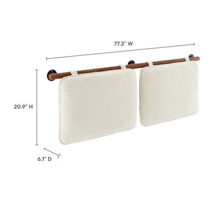 Modway MOD-7213 Anela Wall-Mounted Chenille Upholstered King Size Headboard Modway