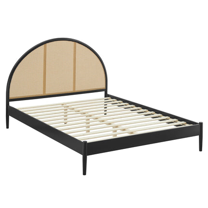 Modway MOD-7214 Odette Queen Arched Rattan Cane Platform Bed Modway