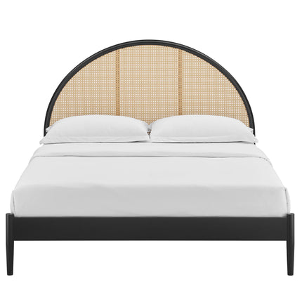 Modway MOD-7214 Odette Queen Arched Rattan Cane Platform Bed Modway