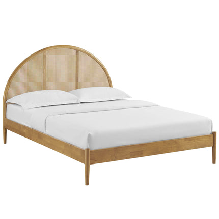 Modway MOD-7214 Odette Queen Arched Rattan Cane Platform Bed Modway