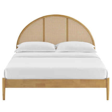 Modway MOD-7214 Odette Queen Arched Rattan Cane Platform Bed Modway