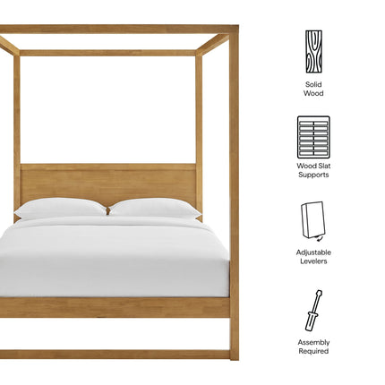 Modway MOD-7215 Alva Queen Wood Canopy Platform Bed Modway