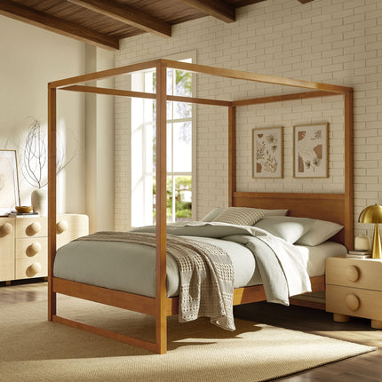 Modway MOD-7216 Alva King Wood Canopy Platform Bed Modway