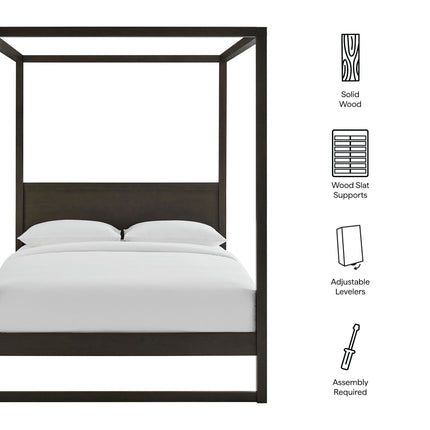 Modway MOD-7216 Alva King Wood Canopy Platform Bed Modway