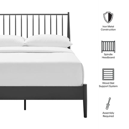 Modway MOD-7218 Adair Spindle Metal Full Platform Bed Modway