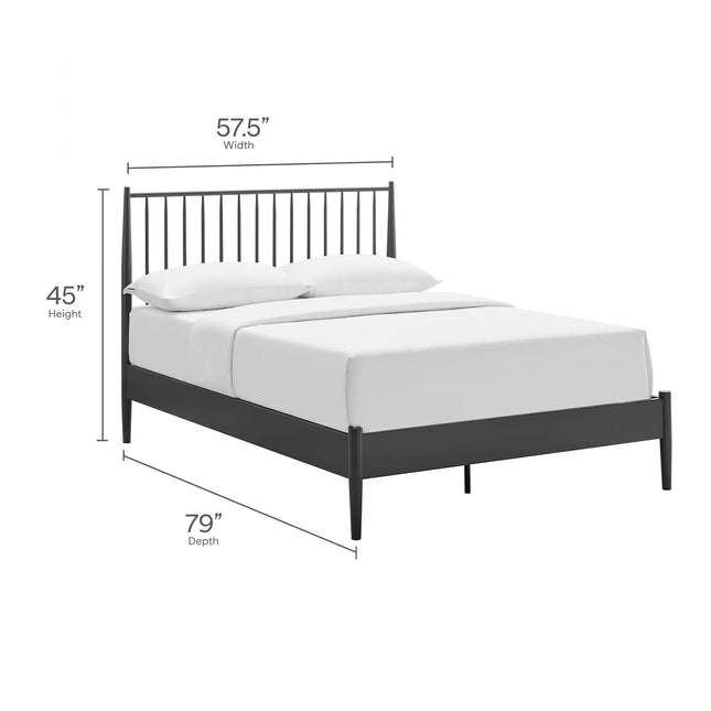 Modway MOD-7218 Adair Spindle Metal Full Platform Bed Modway