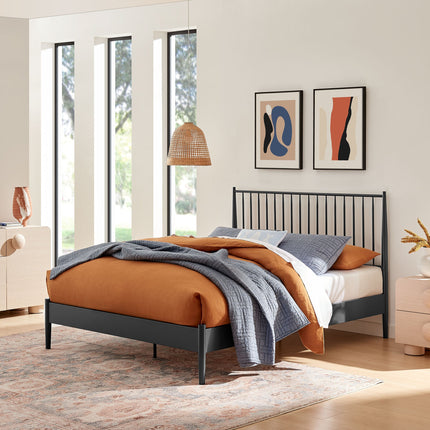 Modway MOD-7219 Adair Spindle Metal Queen Platform Bed Modway