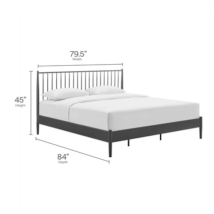 Modway MOD-7220 Adair Spindle Metal King Platform Bed Modway