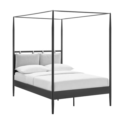 Modway MOD-7222 Marlowe 4-Poster Canopy Metal Full Platform Bed Modway