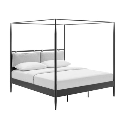 Modway MOD-7224 Marlowe 4-Poster Canopy Metal King Platform Bed Modway