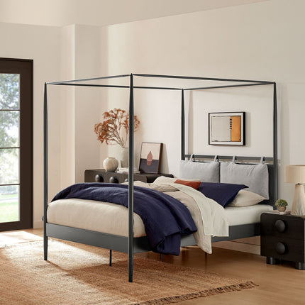 Modway MOD-7224 Marlowe 4-Poster Canopy Metal King Platform Bed Modway