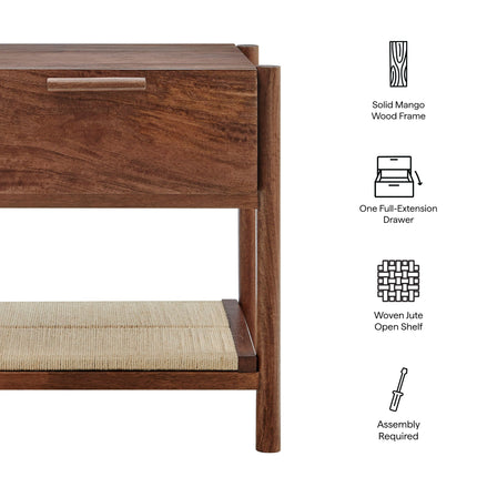 Modway MOD-7227 Oswin 1-Drawer Wood Nightstand Modway