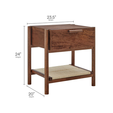 Modway MOD-7227 Oswin 1-Drawer Wood Nightstand Modway