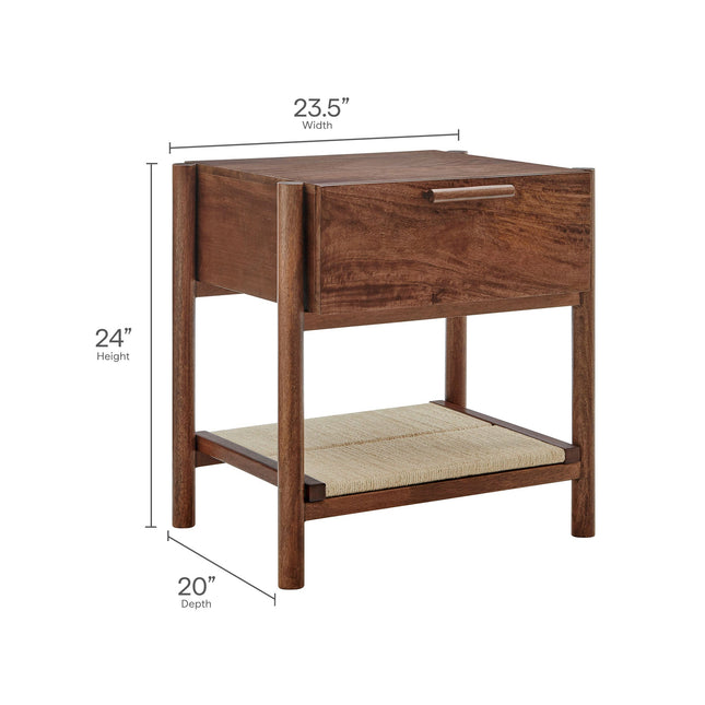 Modway MOD-7227 Oswin 1-Drawer Wood Nightstand Modway