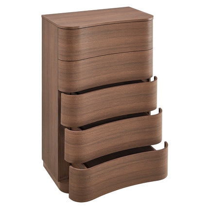 Modway MOD-7231 Mirae 5-Drawer Curved Dresser Chest of Drawers Modway