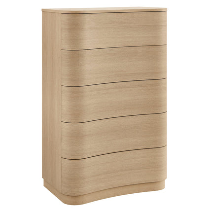 Modway MOD-7231 Mirae 5-Drawer Curved Dresser Chest of Drawers Modway