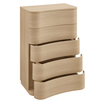 Modway MOD-7231 Mirae 5-Drawer Curved Dresser Chest of Drawers Modway