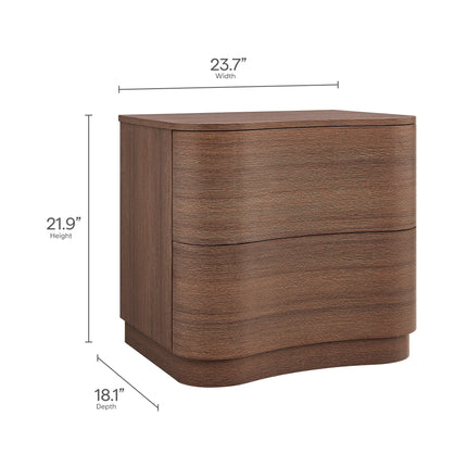 Modway MOD-7232 Mirae 2-Drawer Curved Nightstand Modway