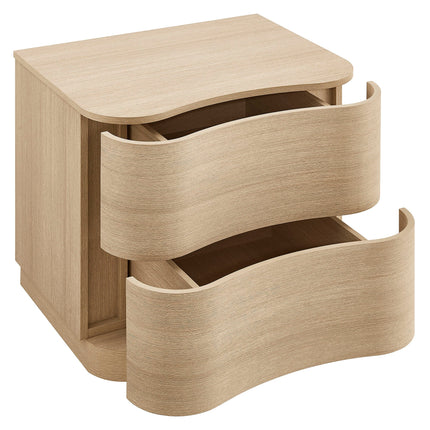 Modway MOD-7232 Mirae 2-Drawer Curved Nightstand Modway