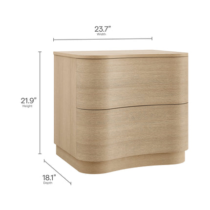 Modway MOD-7232 Mirae 2-Drawer Curved Nightstand Modway