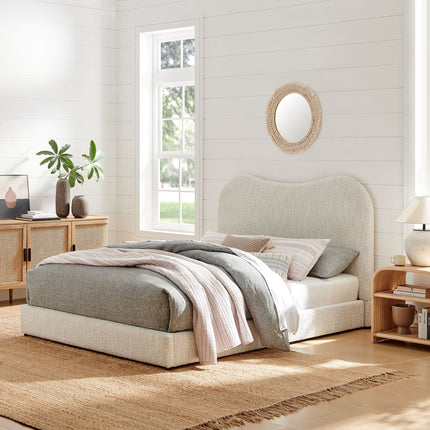 Modway MOD-7233 Seluna Boucle Queen Platform Bed Modway