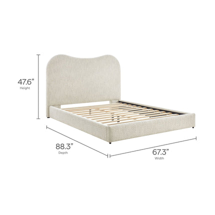 Modway MOD-7233 Seluna Boucle Queen Platform Bed Modway