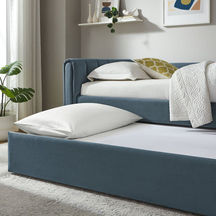 Modway MOD-7234 Veyla Channel Tufted Performance Velvet Twin Daybed With Trundle Modway