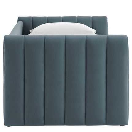 Modway MOD-7234 Veyla Channel Tufted Performance Velvet Twin Daybed With Trundle Modway