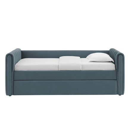 Modway MOD-7234 Veyla Channel Tufted Performance Velvet Twin Daybed With Trundle Modway