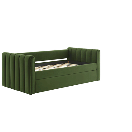 Modway MOD-7234 Veyla Channel Tufted Performance Velvet Twin Daybed With Trundle Modway