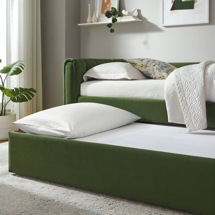 Modway MOD-7234 Veyla Channel Tufted Performance Velvet Twin Daybed With Trundle Modway