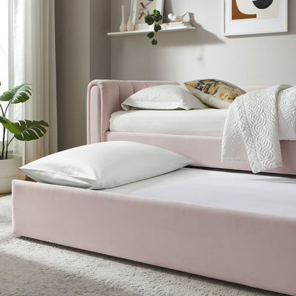 Modway MOD-7234 Veyla Channel Tufted Performance Velvet Twin Daybed With Trundle Modway