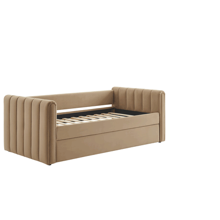 Modway MOD-7234 Veyla Channel Tufted Performance Velvet Twin Daybed With Trundle Modway