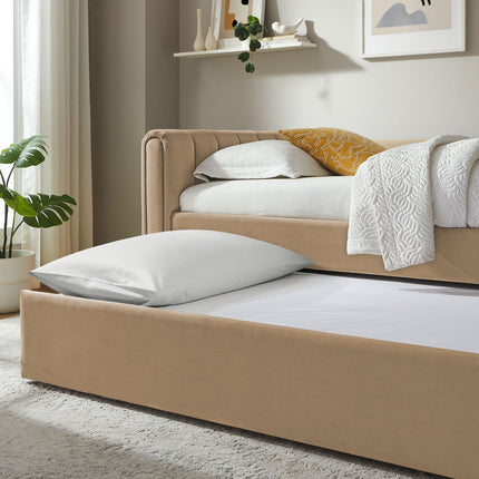 Modway MOD-7234 Veyla Channel Tufted Performance Velvet Twin Daybed With Trundle Modway