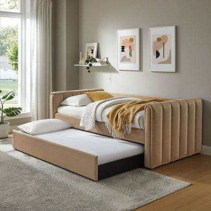 Modway MOD-7234 Veyla Channel Tufted Performance Velvet Twin Daybed With Trundle Modway
