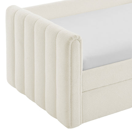 Modway MOD-7235 Veyla Channel Tufted Boucle Twin Daybed With Trundle Modway