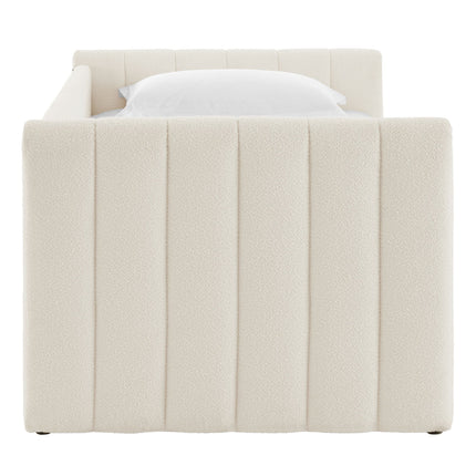 Modway MOD-7235 Veyla Channel Tufted Boucle Twin Daybed With Trundle Modway