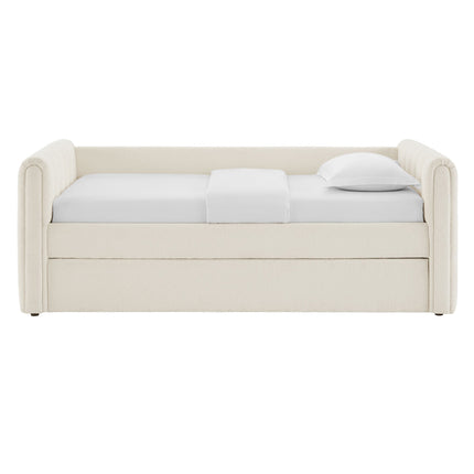 Modway MOD-7235 Veyla Channel Tufted Boucle Twin Daybed With Trundle Modway