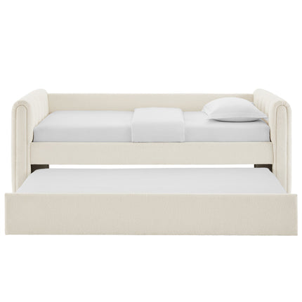 Modway MOD-7235 Veyla Channel Tufted Boucle Twin Daybed With Trundle Modway