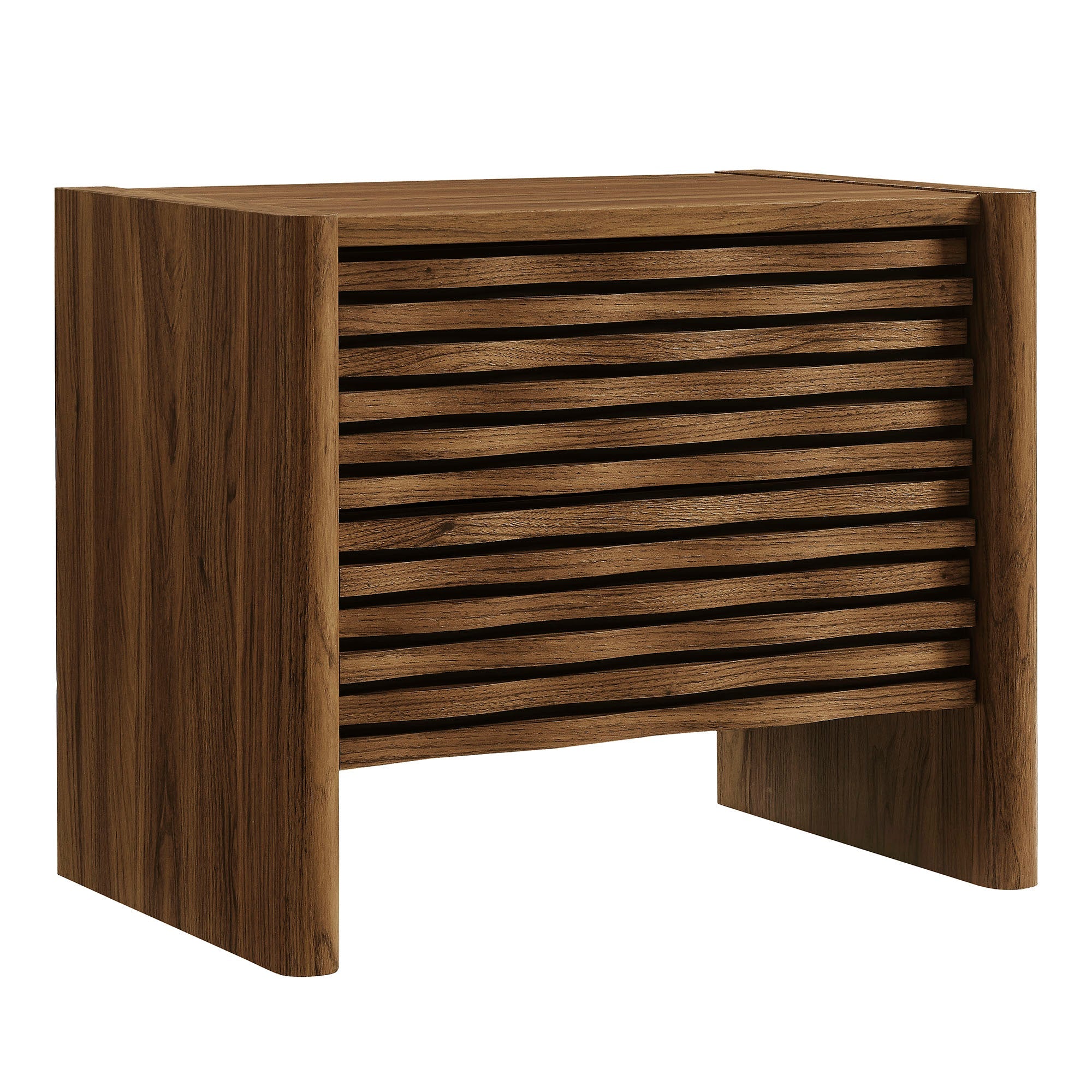 Modway Emric Wave Nightstand in Walnut MOD-7236-WAL